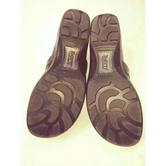 BOC Born Concept Peggy Womans US 8.5 Dark Gray  Leather Slip On Clogs Shoes - Picture 7 of 12